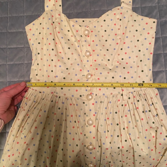 Collectif Vintage Jemima Polka Dot Swing Dress - Picture 8 of 13